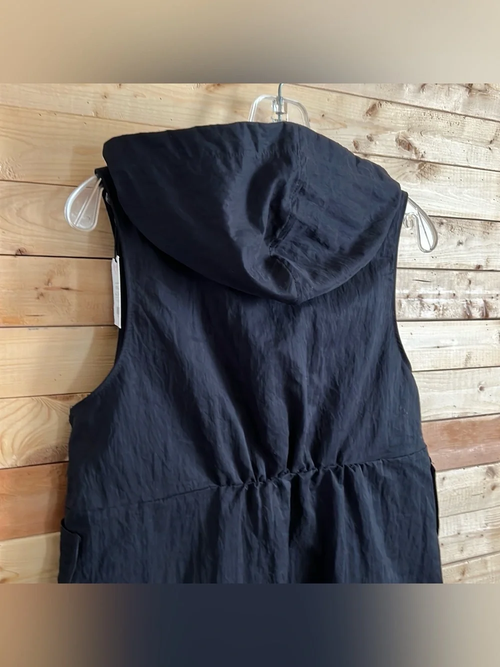 Zara Children Black Sleeveless Hooded Pockets Front Dress Kids size 13/14 NWT